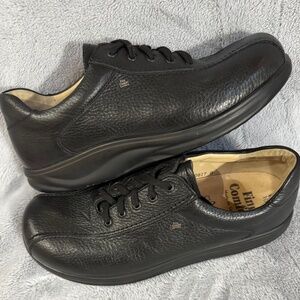 Finn Comfort Watford Woman Size 10 Black Leather Orthoaedic Lace Up Shoes
